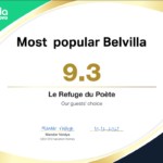 Certificat Belvilla 9.3 sur 10 Certificat Belvilla 9.3 sur 10